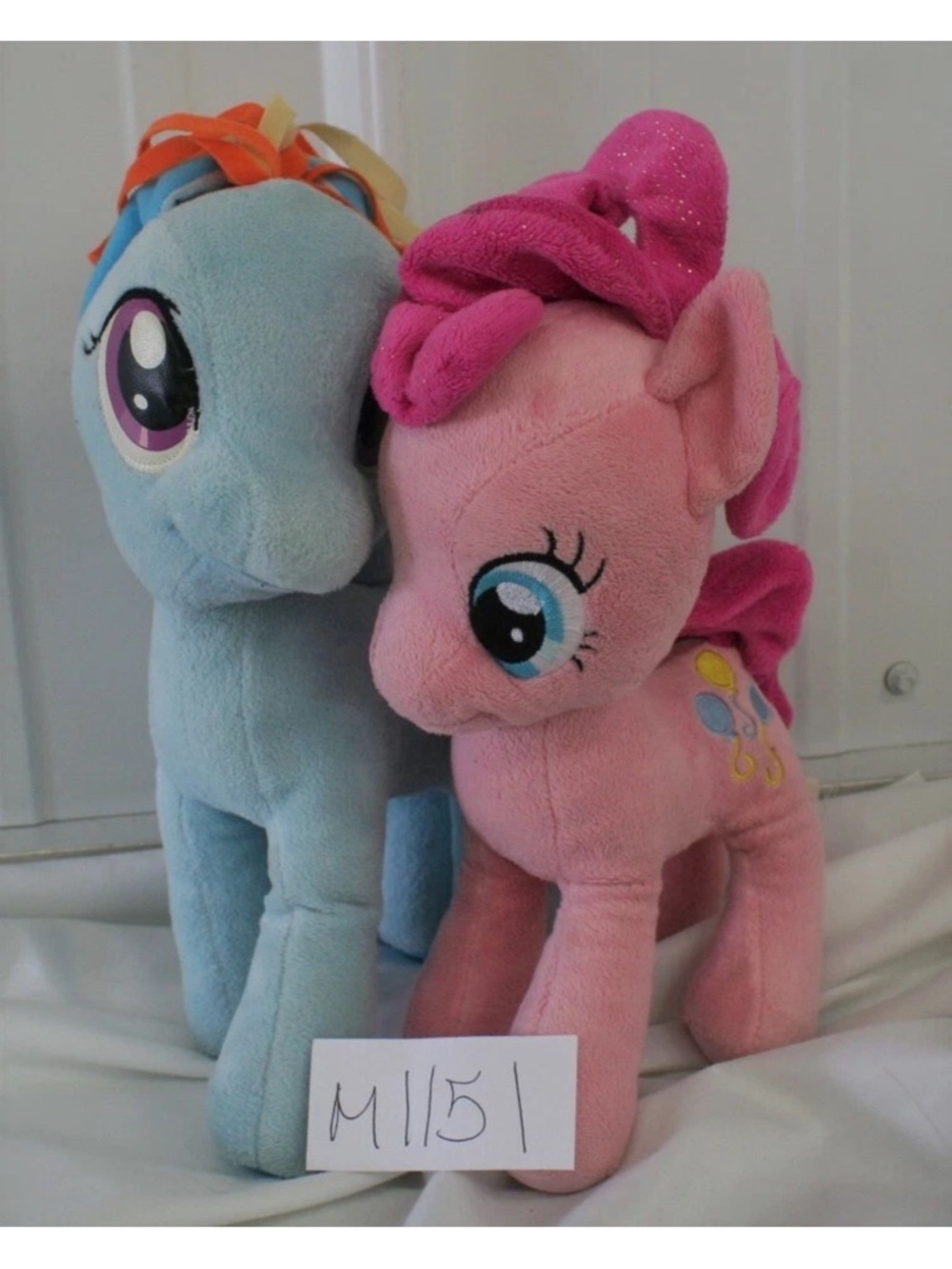 My Little Pony Plush Pair 11" Pinkie Pie and Rainbow Dash Hasbro Horses